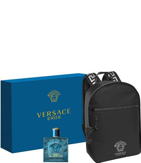 versace masculino perfume|Versace men's perfume with backpack.